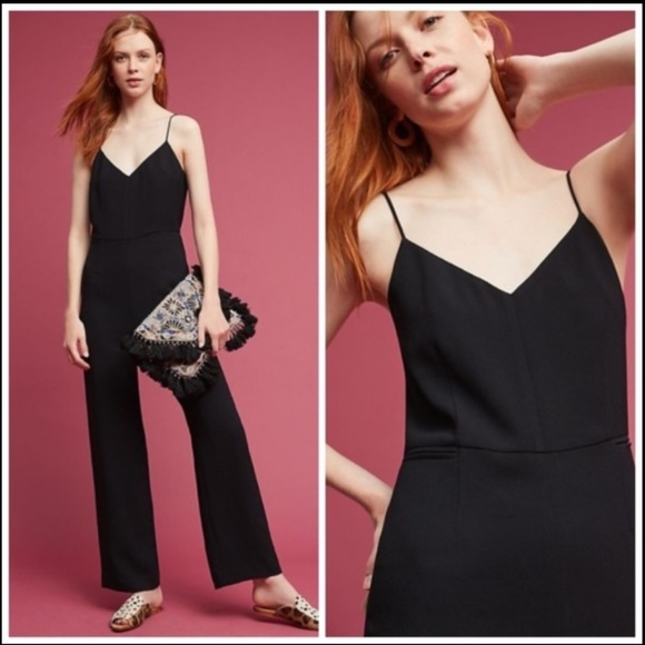 Anthropologie Pants - Anthropologie The Essential Strappy Black Jumpsuit